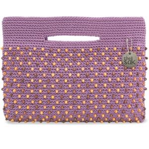 NEW Saks Beaded Crossbody Clutch